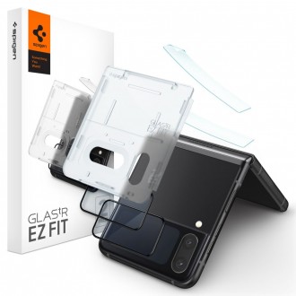 Apsauginis stikliukas telefono kamerai Spigen GLAStR ”EZ FIT” + HINGE FILM (2vnt.) telefonui Samsung Galaxy Z Flip 4