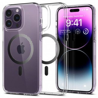 Skaidrus naujos kartos dėklas "Spigen Ultra Hybrid Magsafe" telefonui iPhone 14 Pro 