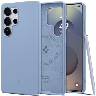 Mėlynas minimalistinio dizaino dėklas "Spigen Silicone Fit Mag Magsafe" telefonui Samsung Galaxy S25 Ultra