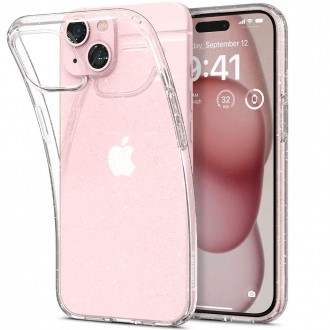 Skaidrus dėklas su blizgučiais "Spigen Liquid Crystal Glitter" telefonui iPhone 15