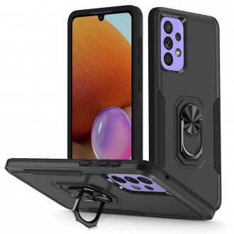 Juodas dėklas su žiedo laikiklio ir magnetinio automobilio laikiklio funkcija "TECH-PROTECT MAGRING" telefonui Galaxy A53 5G
