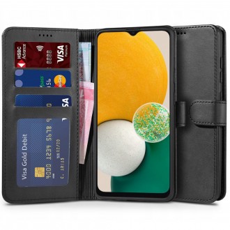 Juodas atverčiamas dėklas "TECH-PROTECT WALLET" telefonui Galaxy A13 5G