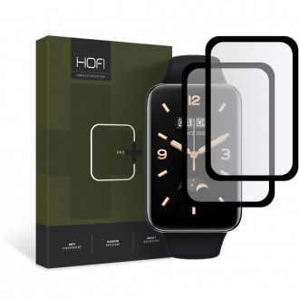 Juodas apsauginis stiklas ''Hofi Hybrid Pro+" (2 vnt.) laikrodžiui Xiaomi Smart Band 7 Pro