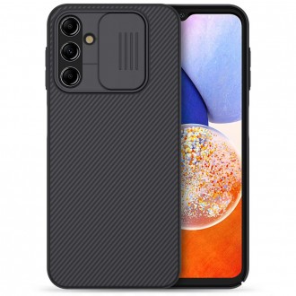 Juodas dėklas su kameros apsauga "Nillkin Camshield" telefonui Galaxy A14 5G