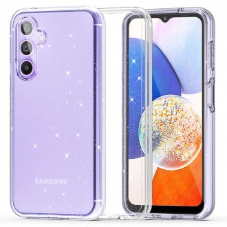 Skaidrus dėklas su blizgučiais Tech-Protect "Flexair Hybrid" telefonui Samsung Galaxy A14 5G