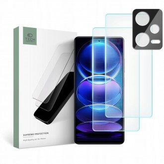 Apsauginių stikliukų rinkinys "Tech-Protect Supreme Set" telefonui Xiaomi Redmi Note 12 Pro