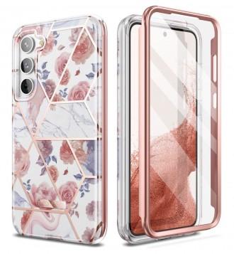 Marmuro atvaizdo dviejų dalių dėklas "Tech-Protect Velar" telefonui Samsung Galaxy S23 