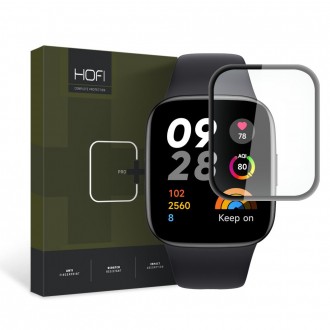 Juodas apsauginis stiklas ''Hofi Hybrid Pro+" laikrodžiui Xiaomi Redmi Watch 3