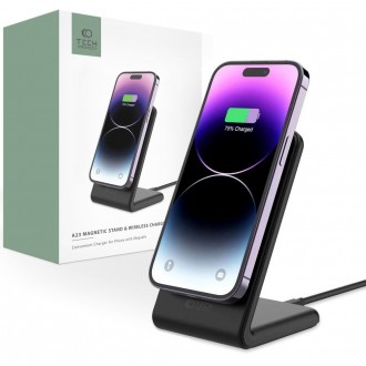 Juoda belaidė įkrovimo stotelė "Tech-Protect QI15W-A23 Magnetic Magsafe Wireless Charger" 