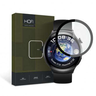 Juodas apsauginis stiklas Hofi "Hybrid Pro+" laikrodžiui  Huawei Watch 4 PRO (46 MM)