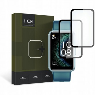 Juodas apsauginis stiklas ''Hofi Hybrid Pro+" (2 vnt.) laikrodžiui Huawei Watch FIT SE