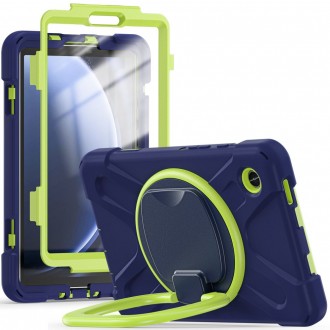 Spalvingas dėklas "Tech-Protect X-Armor" planšetei Galaxy Tab A9 8.7 X110 / X115 Navy/Lime
