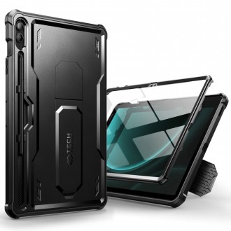 Juodas dviejų dalių dėklas "Tech-Protect Kevlar Pro" skirtas Samsung Galaxy Tab S9 FE+ PLUS 12.4 X610 / X616B
