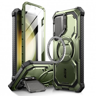 Žalias tvirtas dviejų dalių dėklas "Supcase IBLSN Armorbox Mag Magsafe" telefonui Samsung Galaxy S24 