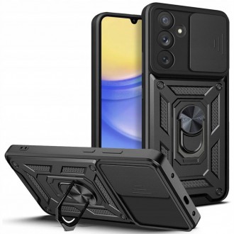Tvirtas dėklas/stovas su kameros apsauga "Tech-Protect Camshield Pro" telefonui Samsung Galaxy A15 4G / 5G