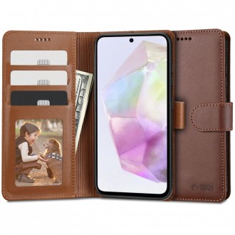 Rudas atverčiamas dėklas "Tech-Protect Wallet" telefonui Samsung Galaxy A35 5G