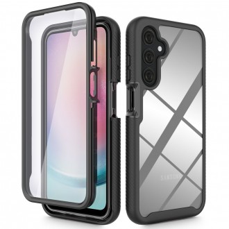 Juodais kraštais permatomas "Tech-Protect Defense360" telefonui Samsung Galaxy A25 5G