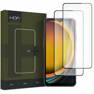 Apsauginis grūdintas stiklas juodais krašteliais Hofi Glass Pro+ (2vnt.) telefonui Samsung Galaxy Xcover 7