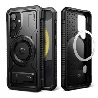 Juodas dviejų dalių dėklas "Tech-Protect Kevlar Magsafe+" telefonui Samsung Galaxy S24 Plus