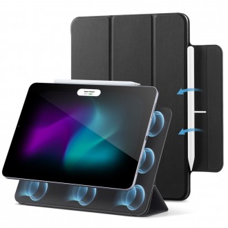 Juodas atverčiamas dėklas "ESR Rebound Hybrid" skirtas iPad Pro 12.9 4 / 5 / 6 / 2020-2022 / AIR 13 2024