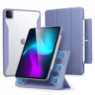 Levandų spalvos atverčiamas dėklas "ESR Rebound Hybrid" skirtas iPad Pro 12.9 4 / 5 / 6 / 2020-2022 / AIR 13 2024