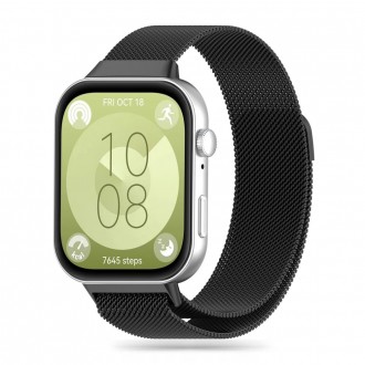 Juoda apyrankė "Tech-Protect Milaneseband" laikrodžiui Huawei Watch Fit 3 / 4 / 4 Pro