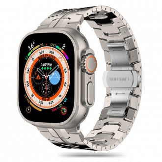Titano spalvos apyrankė "Tech-Protect Stainless Line" laikrodžiui Apple Watch 4 / 5 / 6 / 7 / 8 / 9 / 10 / SE / ULTRA 1 / 2 (44 / 45 / 46 / 49 MM)