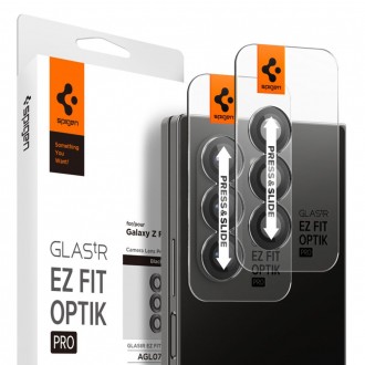 Juodos spalvos kameros apsauga "Spigen Optik.Tr Ez Fit Camera Protector" (2vnt.) telefonui Samsung Galaxy Z Fold 6