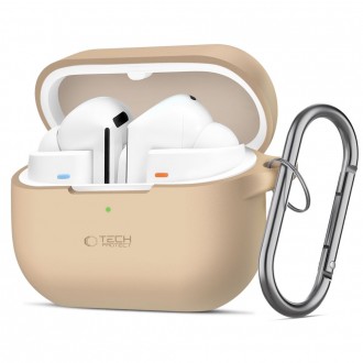 Late spalvos ausinių dėklas "Tech-Protect Silicone Hook" skirtas Samsung Galaxy Buds 3 / 3 Pro