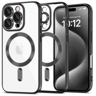 Skaidrus dėklas su juodomis detalėmis "Tech-Protect Magflex Magsafe" telefonui iPhone 16 Pro Max