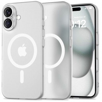 Plonas baltas/matinis dėklas "Tech-Protect Magslim Magsafe" telefonui iPhone 16 