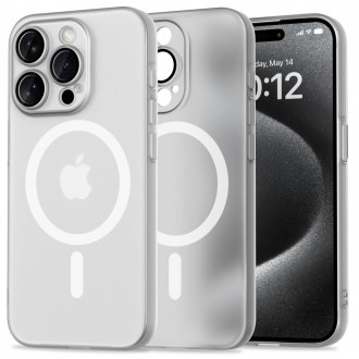 Plonas baltas/matinis dėklas "Tech-Protect Magslim Magsafe" telefonui iPhone 15 Pro