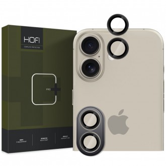 Juodos spalvos apsauga "Hofi Camring Pro+" telefono kamerai Apple iPhone 16 / 16 Plus