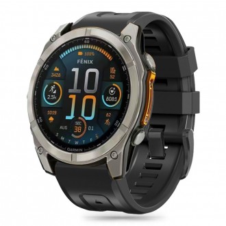 Juodos spalvos apyrankė "Tech-Protect Silicone" laikrodžiui Garmin Fenix 5S / 5S PLUS / 6S / 6S PRO / 7S / 8 (43 MM)
