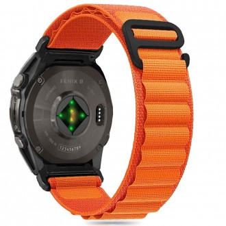 Oranžinės spalvos apyrankė "Tech-Protect Nylon Pro" laikrodžiui Garmin Fenix 5X / 5X PLUS / 6X / 6X PRO / 7X / 8 (51 MM)
