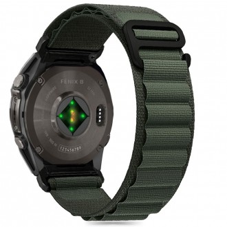 Žalia apyrankė "Tech-Protect Nylon Pro" laikrodžiui Garmin Fenix 5X / 5X PLUS / 6X / 6X PRO / 7X / 8 (51 MM) 