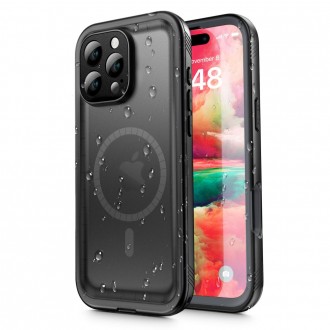Juodas dviejų dalių dėklas "Tech-Protect Shellbox Magsafe IP68" telefonui Apple iPhone 16 Pro
