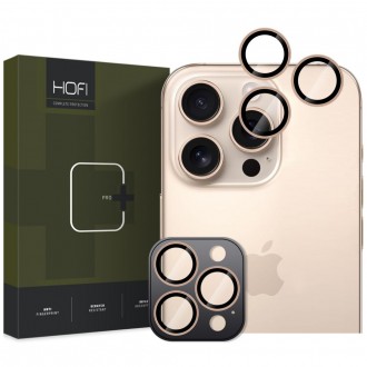 Aukso spalvos apsauga "Hofi Camring Pro+" telefono kamerai Apple iPhone 16 Pro / 16 Pro Max
