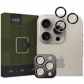 Sidabro spalvos apsauga "Hofi Camring Pro+" telefono kamerai Apple iPhone 16 Pro / 16 Pro Max