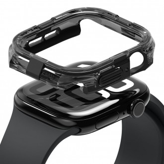 Juodas dėklas tvirtais kraštais "Ringke Fusion Bumper" laikrodžiui Apple Watch 10 (46 MM)