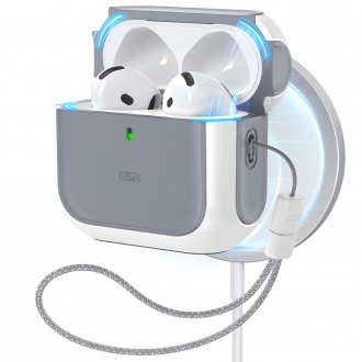 Baltas ausinių dėklas "ESR Orbit Halolock Magsafe" skirtas Apple Airpods 4