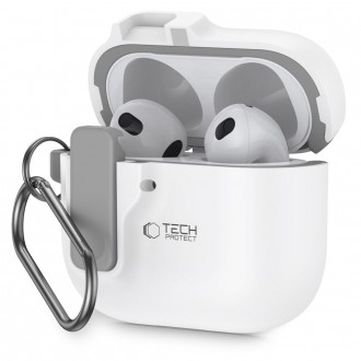 Baltas dėklas "Tech-Protect Slim Hook" skirtas Apple Airpods 4