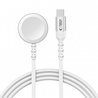 Baltas Apple Watch pakrovėjas "Tech-Protect MC01 Ultraboost Magnetic Charger" Type-C Cable 120CM 