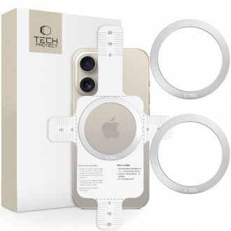 Universalus magnetinis žiedas "Tech-Protect MMP-110 2IN1 Magnetic Magsafe Ring" baltas