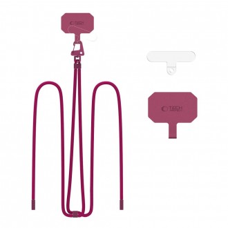 Aviečių spalvos universalus dirželis telefonui "Tech-Protect C7S Rope Crossbody Strap"