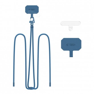 Mėlynas universalus dirželis telefonui "Tech-Protect C7S Rope Crossbody Strap"