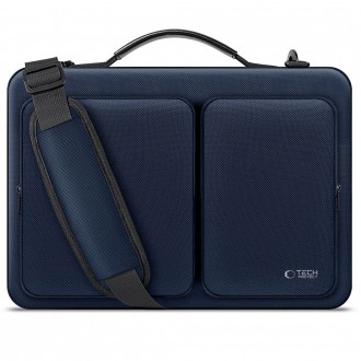 Mėlynas nešiojamo kompiuterio krepšys "Tech-Protect Defender Bag Laptop 13-14"