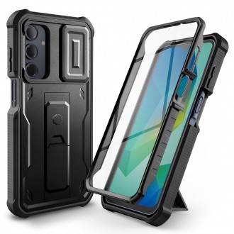 Juodas dviejų dalių dėklas "Tech-Protect Kevlar Cam+" skirtas Samsung Galaxy A16 4G / 5G