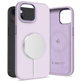 Perlų/alyvų spalvos dėklas "Tech-Protect Silicone Pure Magsafe" telefonui Apple iPhone 15 