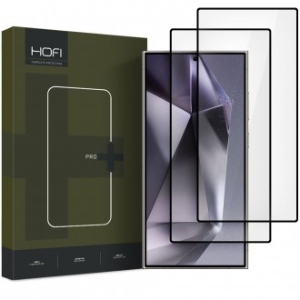 Apsauginis grūdintas stiklas juodais krašteliais Hofi Glass Pro+ (2vnt.) telefonui Samsung Galaxy S25 Ultra